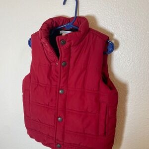 Janie and Jack 3T Puffer Vest Red Quilted Sleeveless Winter Kids Clothes